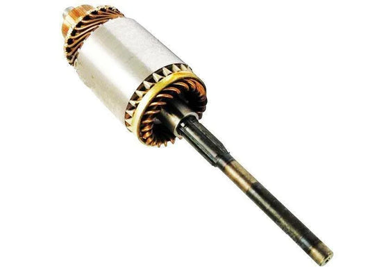 Armature self-starter assembly, durable metal, essential for engine ignition in tractors