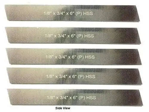 Set of 15 HSS Blades 1/8" Thick x 3/4" Wide x6" Long Parting Cut Off Tool Holder - StellerGear