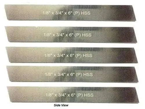 Set of 5 HSS Blades1/8"x 3/4" (Wide) x 6" (Long) Parting Or Cut Off Tool Holder - StellerGear