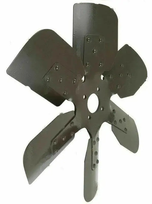 Steel tractor fan blade with six dark blades