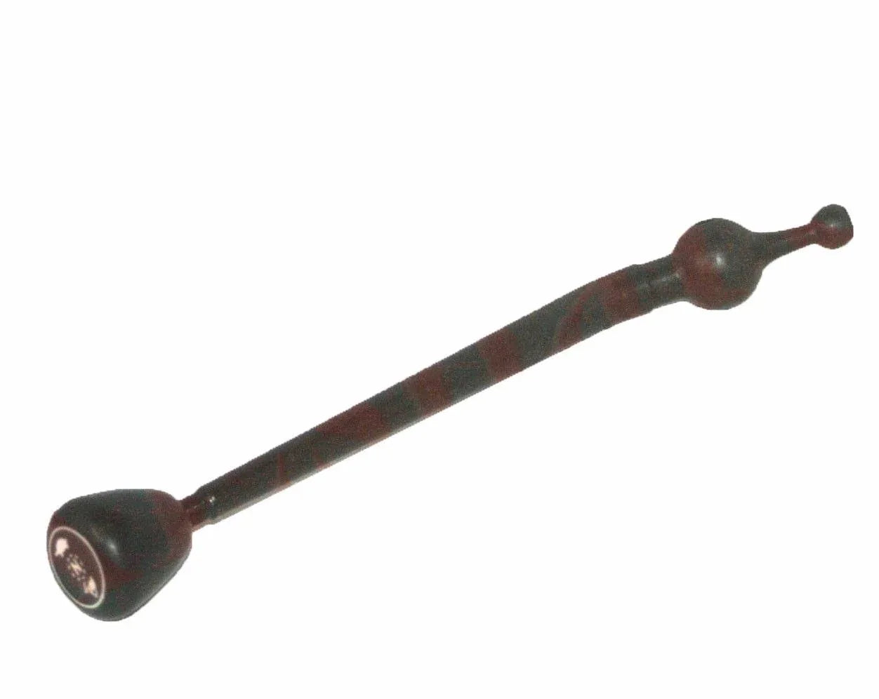 Gear shifter lever, dark metal rod with round knob and small ball tip