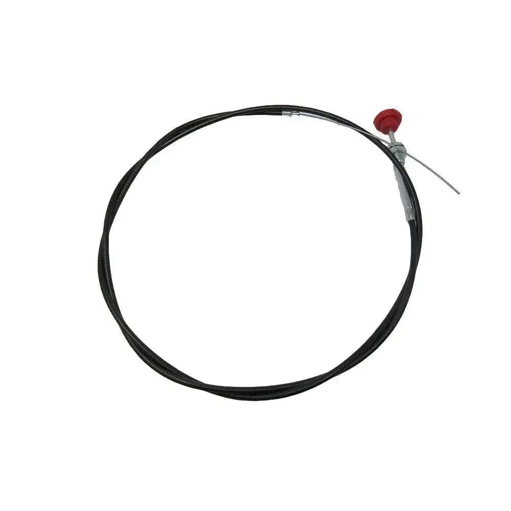 Black shut-off cable with red terminal and metal connector