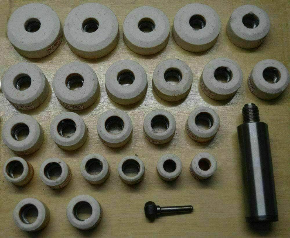 SIOUX VALVE SEAT WHITE GRINDING WHEELS SET 24 PCS STONE HOLDER STAR DRIVE 11/16" - StellerGear