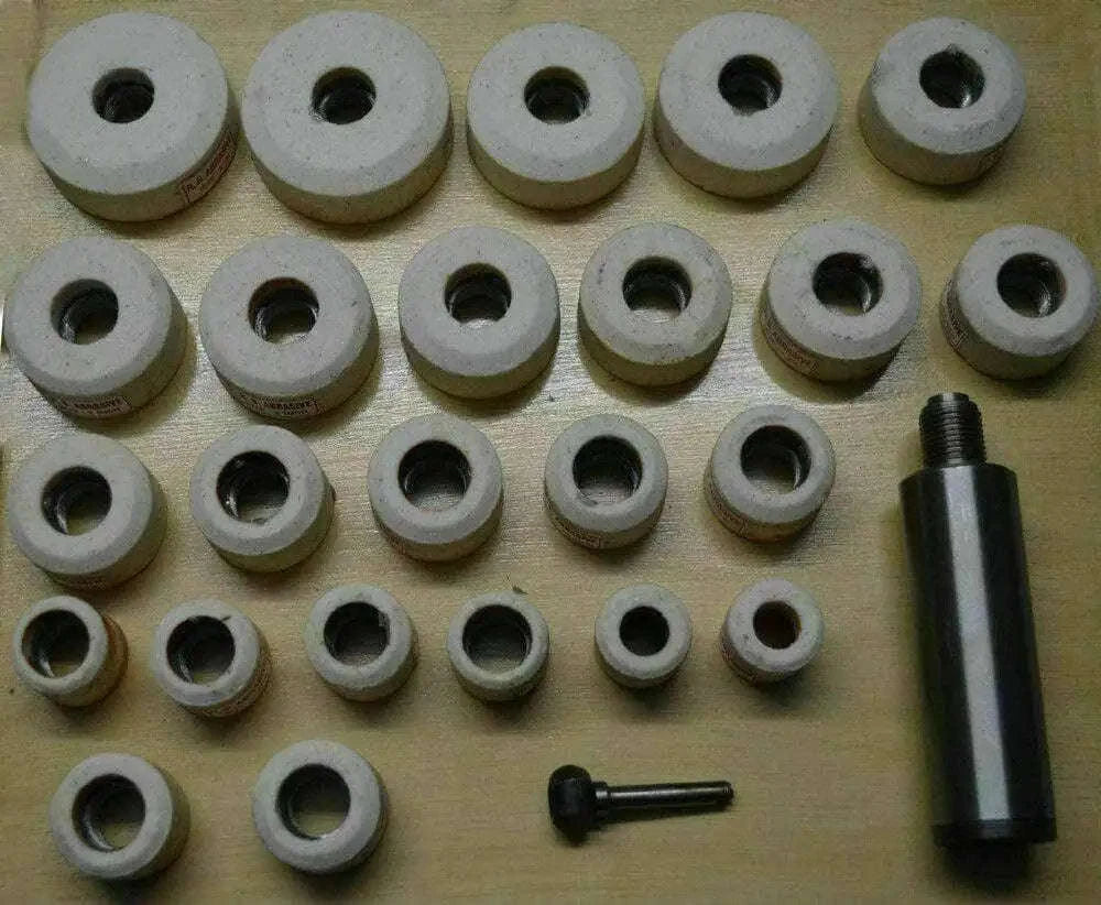 SIOUX VALVE SEAT WHITE GRINDING WHEELS SET 24 PCS STONE HOLDER STAR DRIVE 11/16" - StellerGear