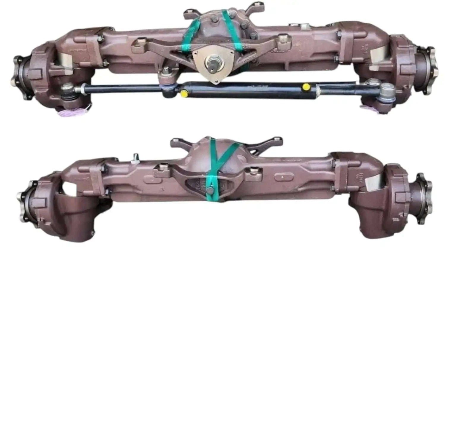 MFWD complete front axle for John Deere tractors, durable steel construction, suitable for various tractor models