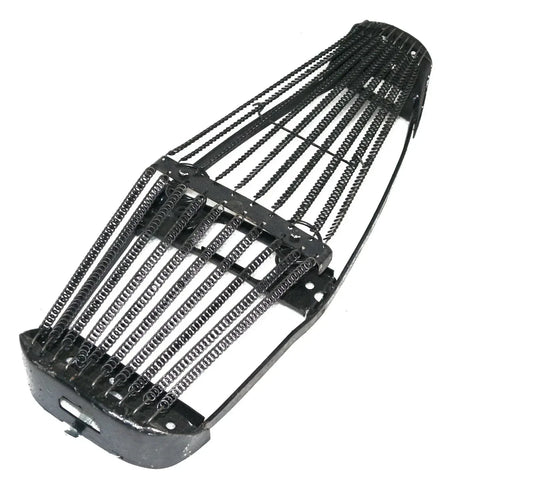 Black long saddle seat base with metal springs and mounting brackets