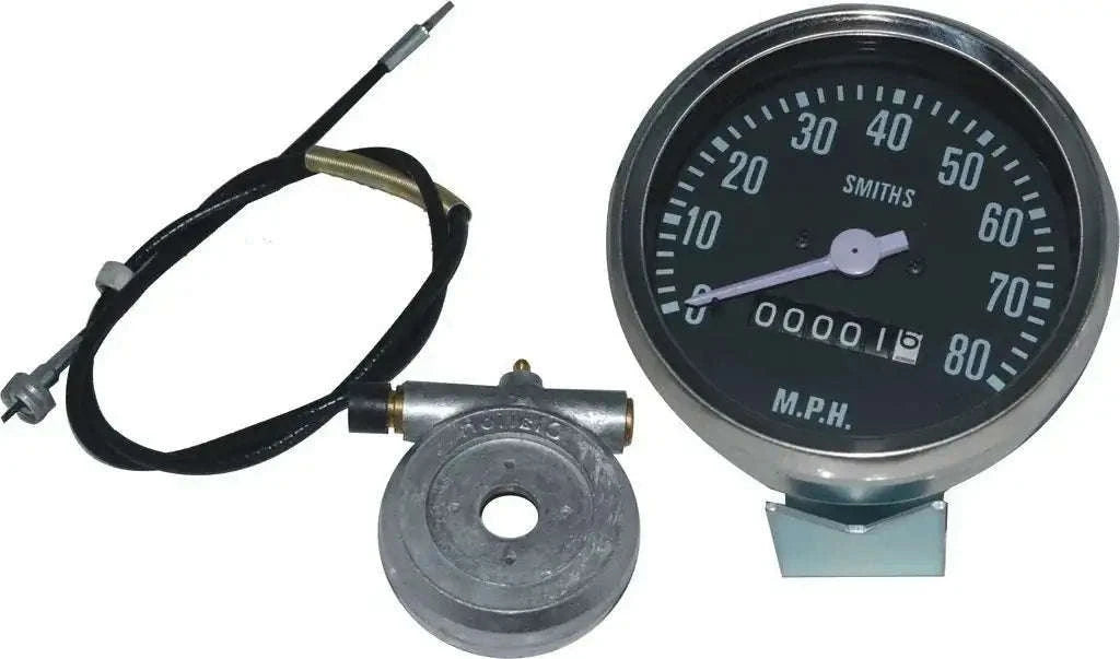 Speedometer test speed kit, including a gauge, cable, and speed sensor for accurate vehicle speed measurement