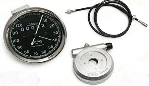 SMITH 120 MPH speedometer gauge with steel drive and 54-in cable