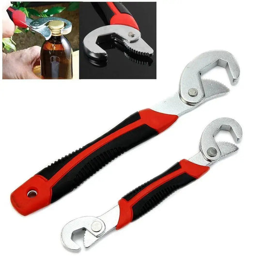 Snap N Grip adjustable socket set wrench with rubber handle for versatile gripping and turning tasks