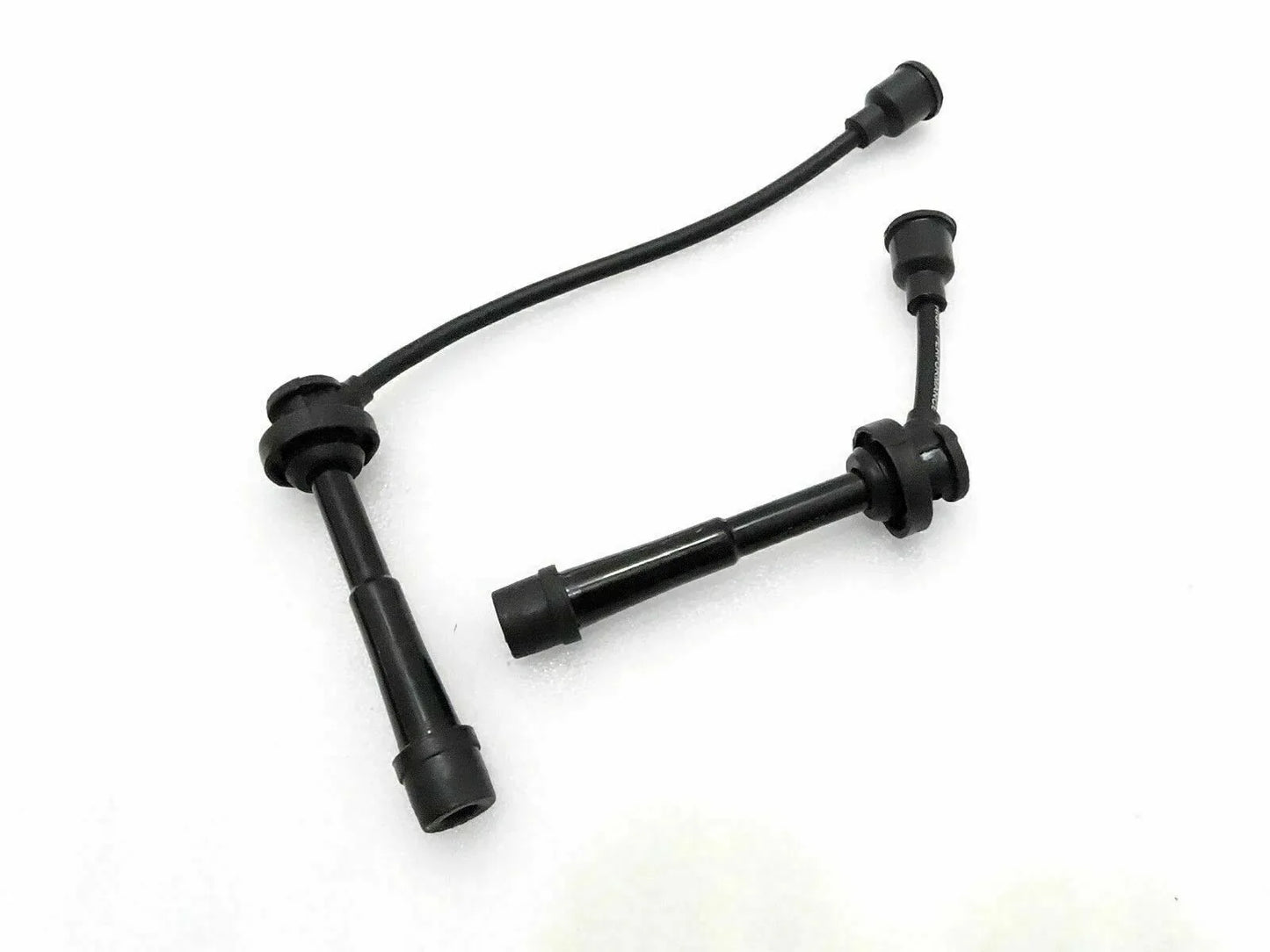 Spark plug lead wire set with black cables and boot terminals