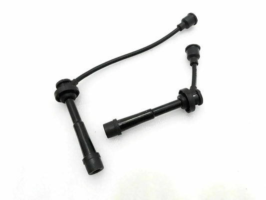 Spark plug lead wire set with black cables and boot terminals