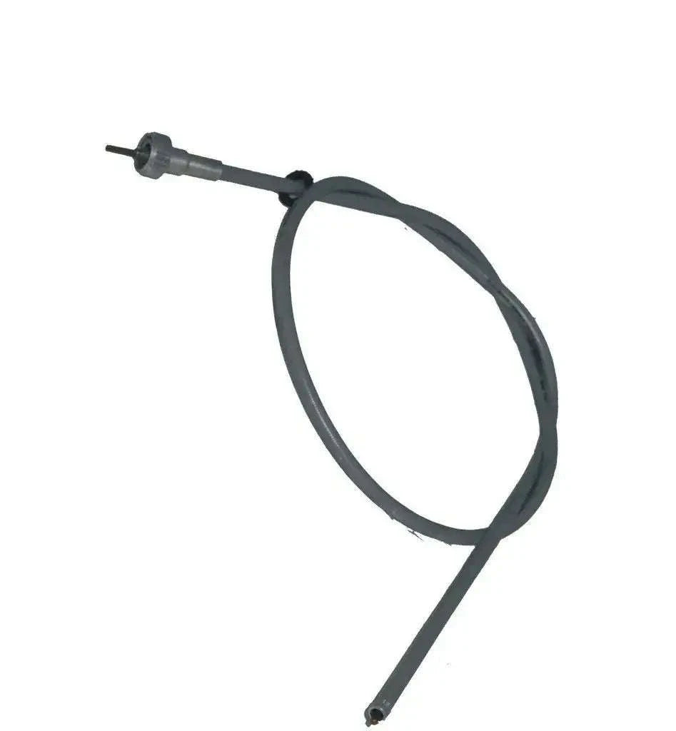 Speedometer cable with black outer casing and metal end fittings