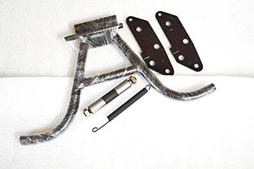 Motorcycle center stand kit with spring plates and mounting hardware
