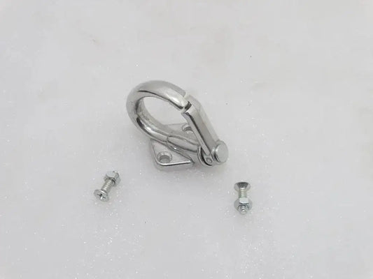 Alloy helmet hook with fixing nuts and screws