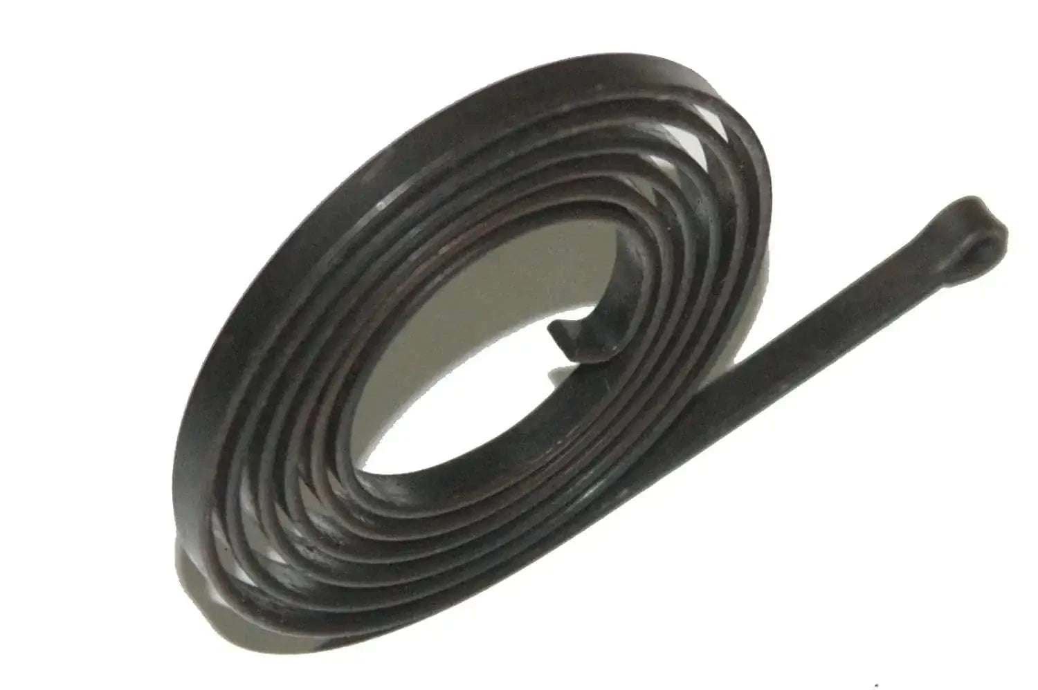 Kick starter shaft return spring, dark steel coil with looped end