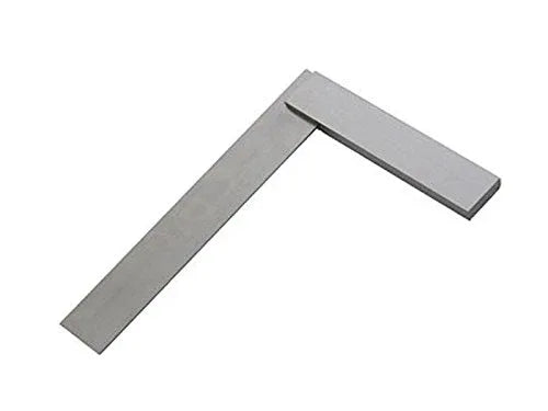 Steel try square measuring tool with L-shaped right-angle blade