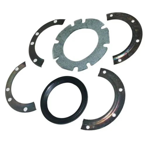 Front axle steering knuckle kit with metal rings and gasket-like discs