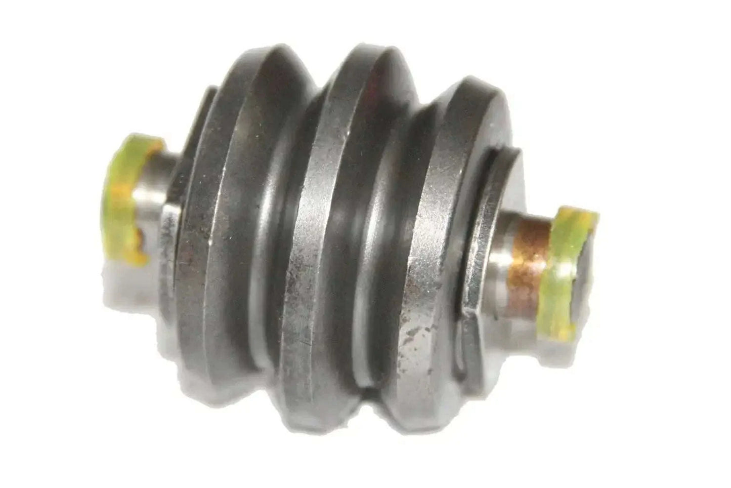Steering worm and sector shaft kit with metal worm gear and green bushings