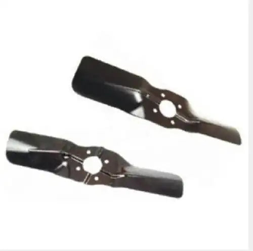 Fan blade pair, dark metal with mounting holes