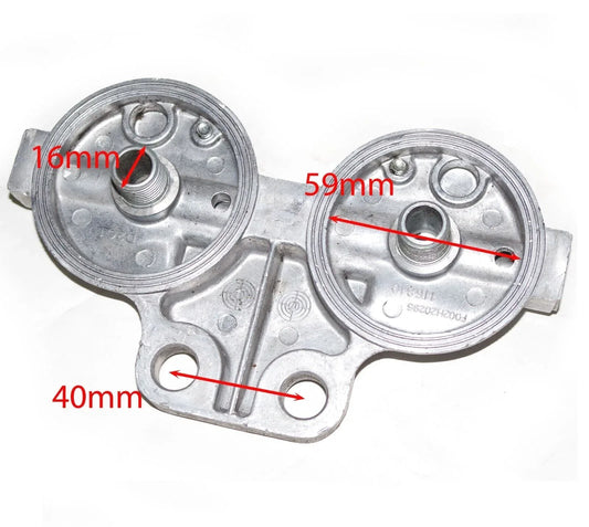 Fuel filter head case cover, aluminum, 16mm and 59mm sizes, for Steiner tractor parts Michigan