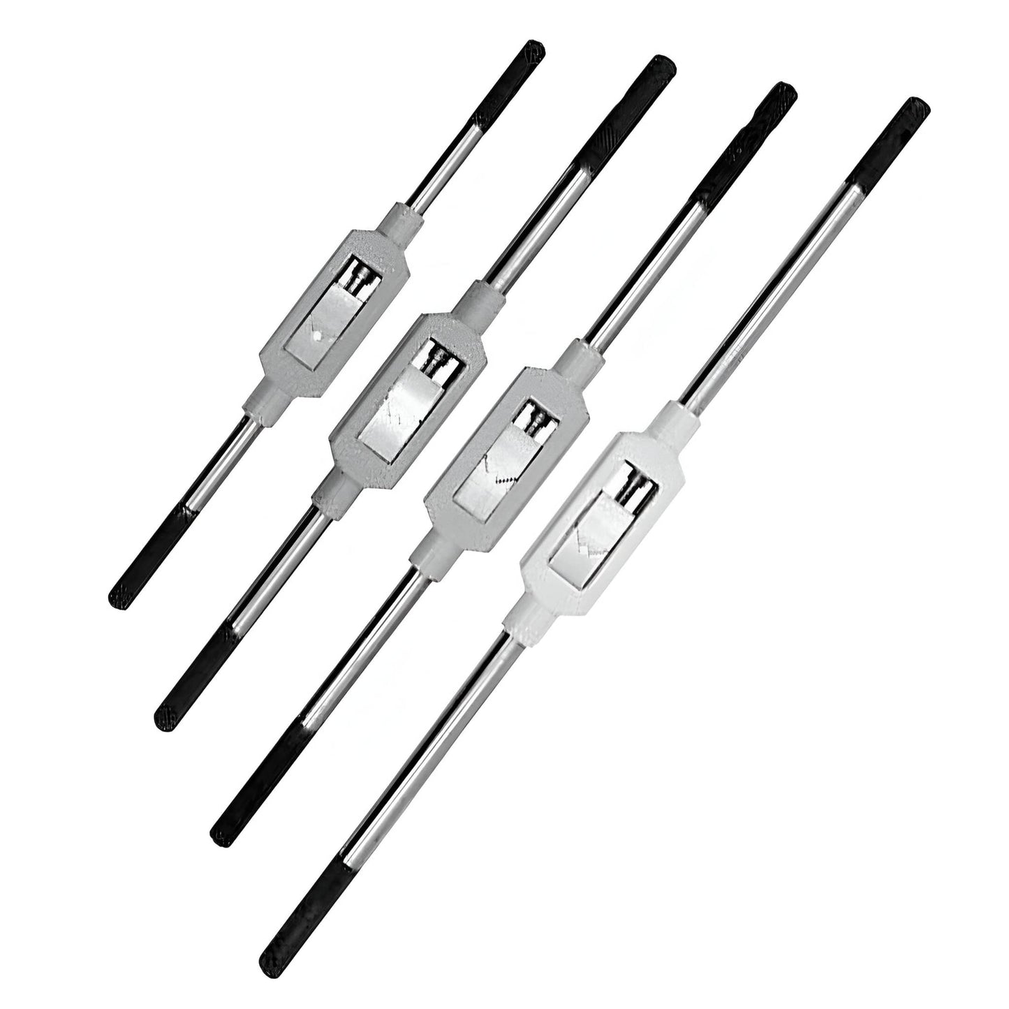 Straight handle tap wrench set featuring durable metal construction and comfortable grips