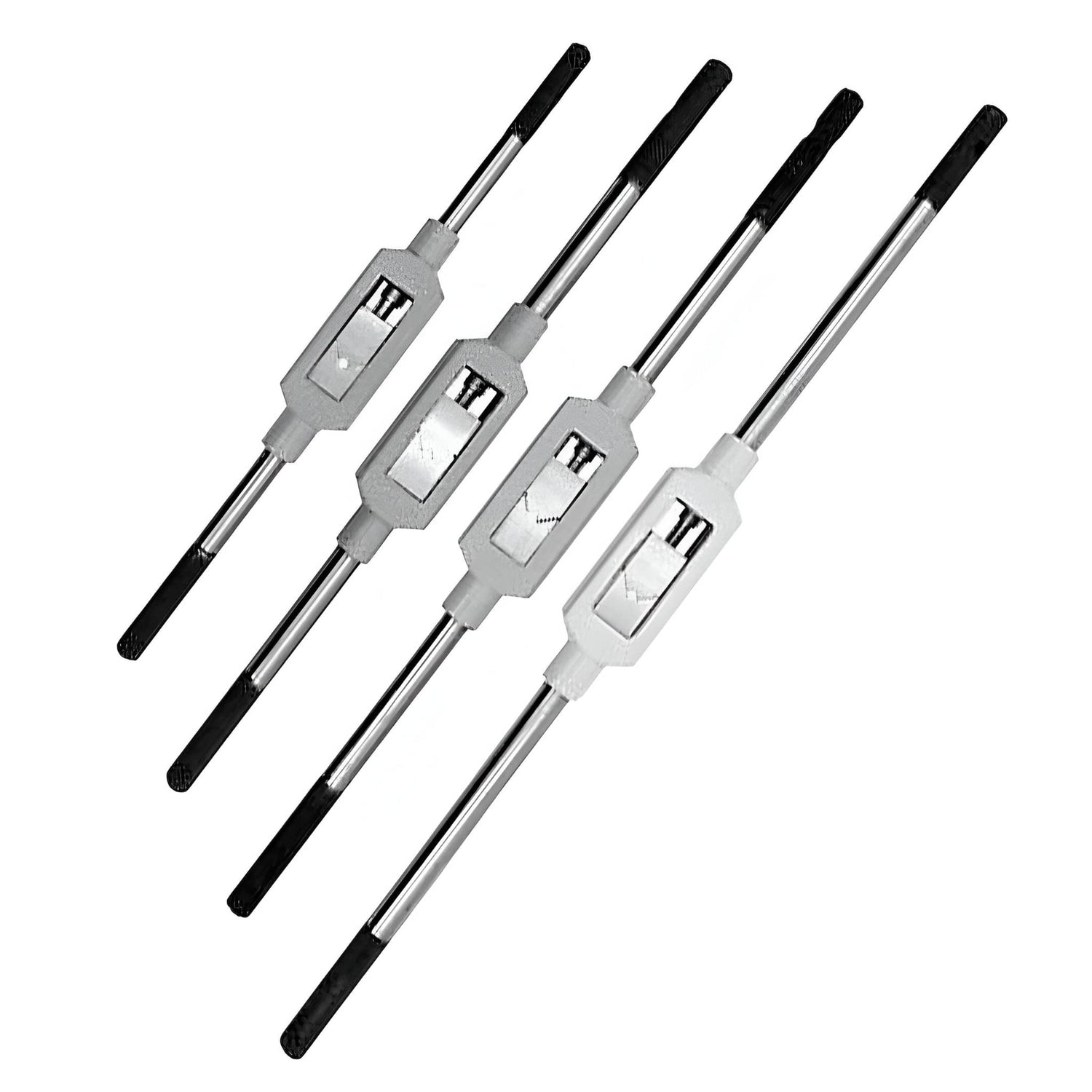 Straight handle tap wrench set featuring durable metal construction and comfortable grips