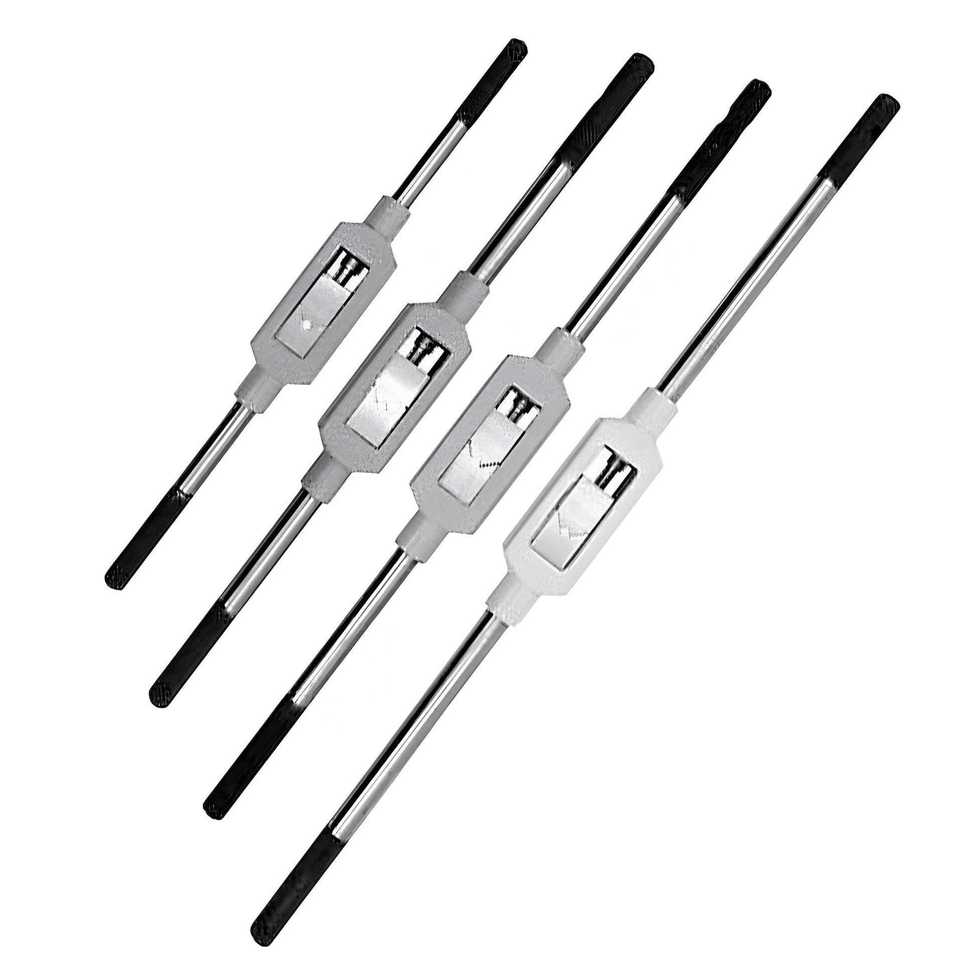 Straight handle tap wrench set featuring durable metal construction and comfortable grips