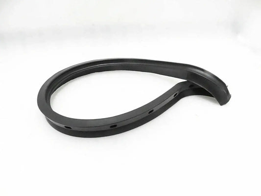 Dashboard rubber strip, curved black with mounting holes
