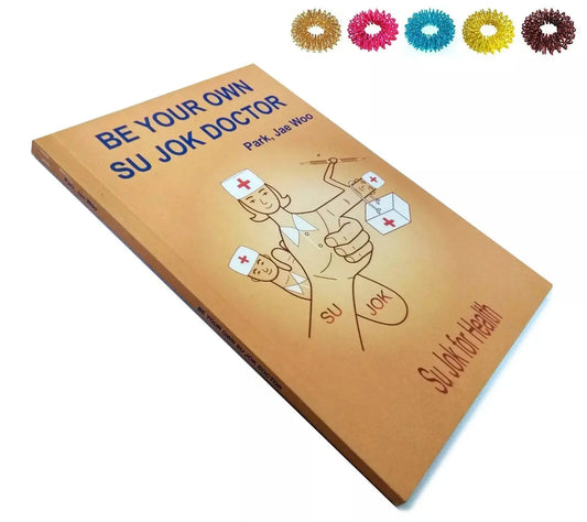 Be Your Own Su Jok Doctor book with colorful Sujok rings for acupressure therapy