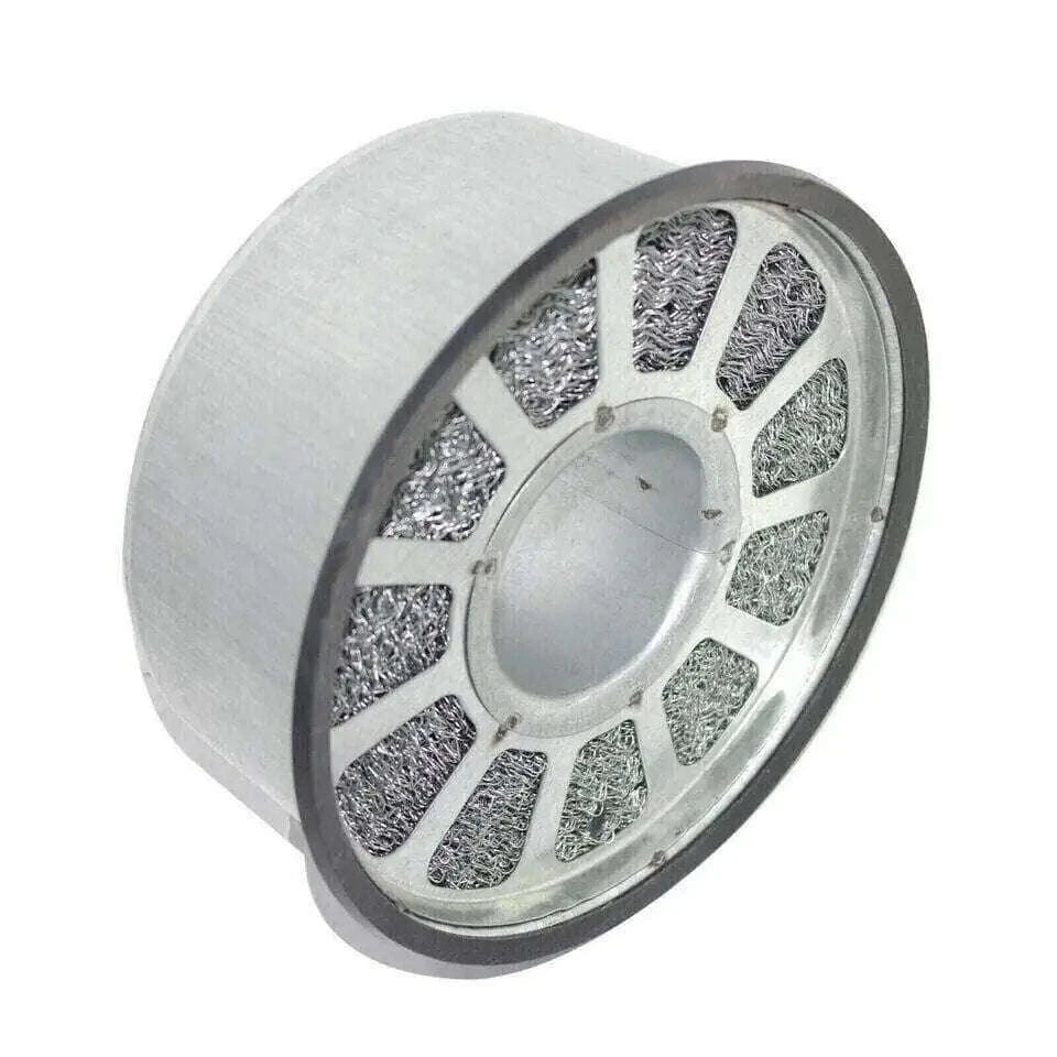 Round oil bath air cleaner mesh filter element with metal rim