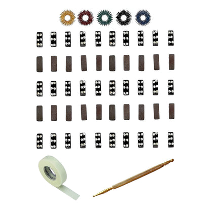 Sujok acupressure magnets set including cluster bar magnets, slim jimmy, and rings for holistic healing