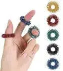 Sujok therapy magnets set with colorful acupressure rings for wellness and relaxation