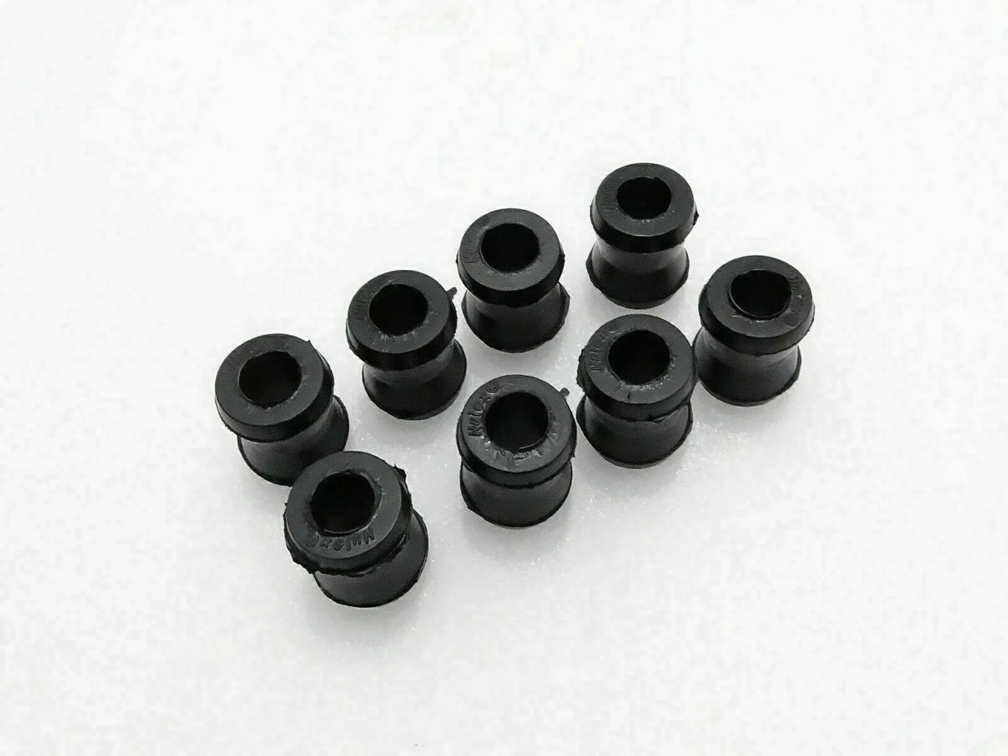 Front shock suspension polyurethane bushing set, 8 black sleeves
