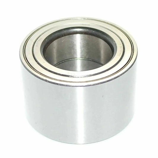 Front wheel bearing, cylindrical metal housing with inner ring