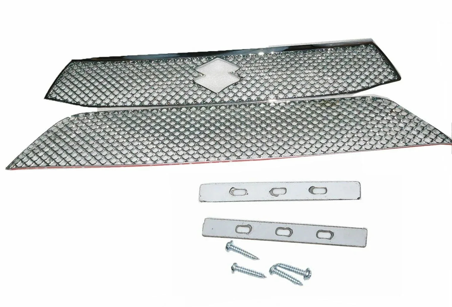 Suzuki Celerio auto front radiator grille panel set, chrome mesh, enhances vehicle aesthetics and airflow