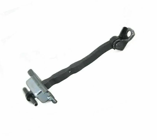 Front door check strap stop, black rubber strap with metal bracket
