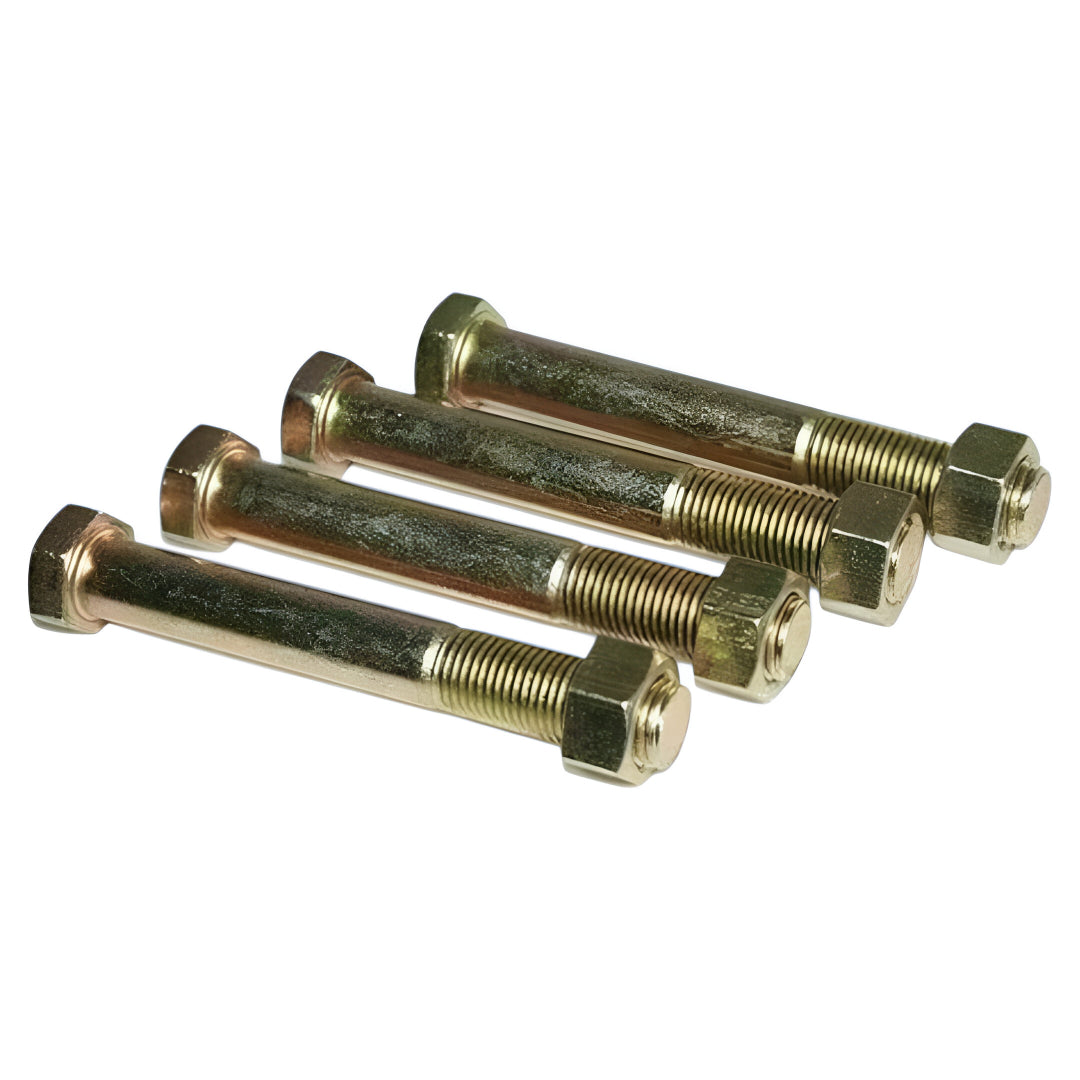 Suzuki Gypsy leaf spring bolt set with four durable bolts and nuts for reliable leaf spring attachment