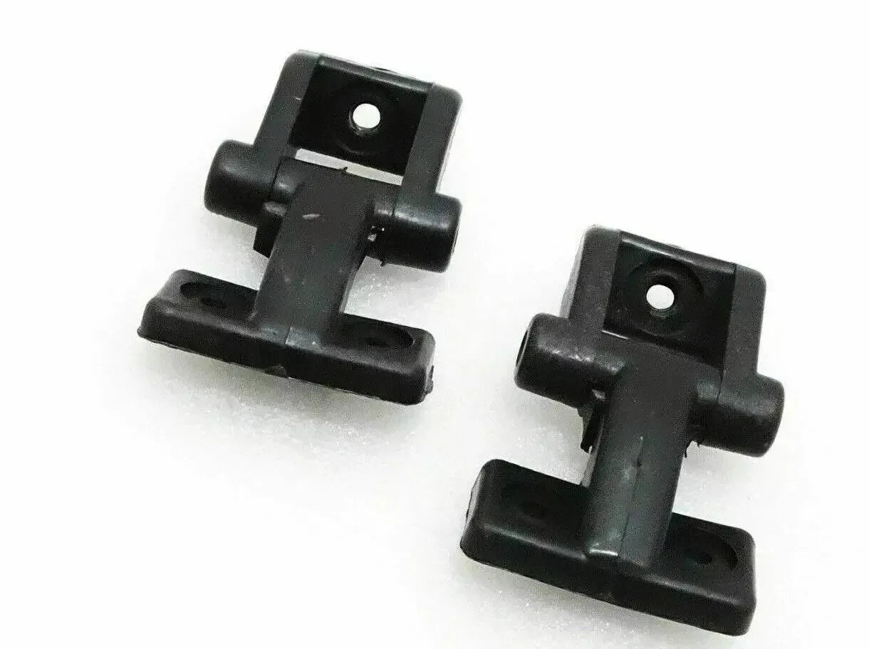Windshield fold-down hinge brackets, black, two-piece set with mounting holes