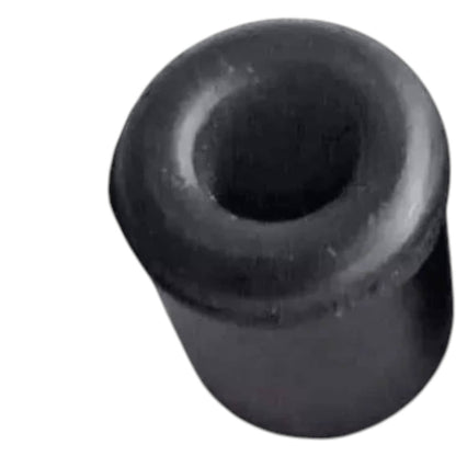 Single black rubber grommet with recessed round hole