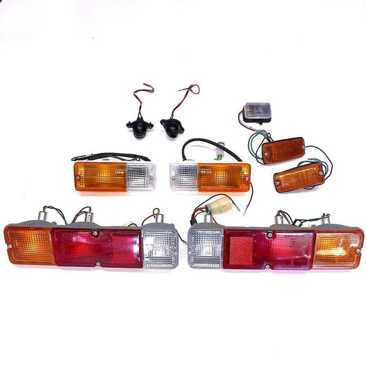 Complete Suzuki Samurai brake light kit with clear and red lenses for enhanced visibility