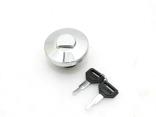 Chrome lockable fuel tank cap with two keys