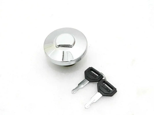 Chrome lockable fuel tank cap with two keys
