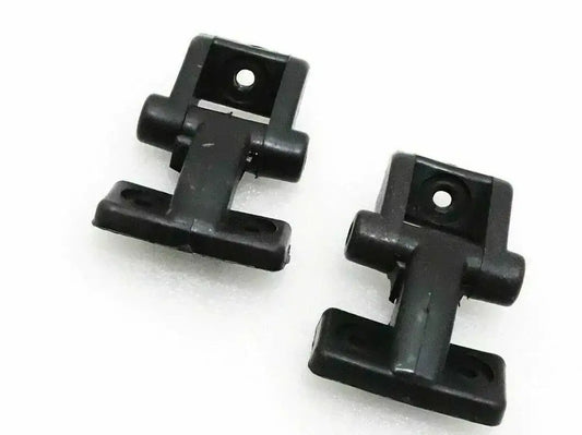 Fold-down windshield hinge brackets, black