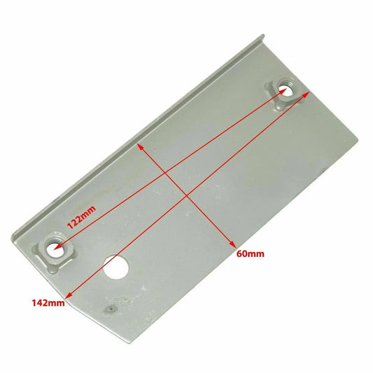 Front bumper mounting bracket set, flat metal plate with two mounting holes
