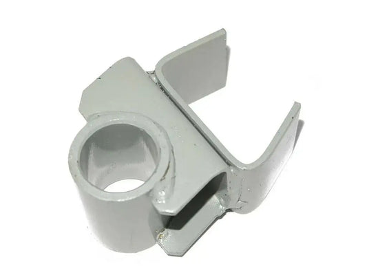 Front leaf spring holder mount bracket, light gray metal, one-piece