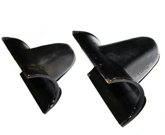 Rear suspension spring bumper, black rubber piece with pointed end (pair)