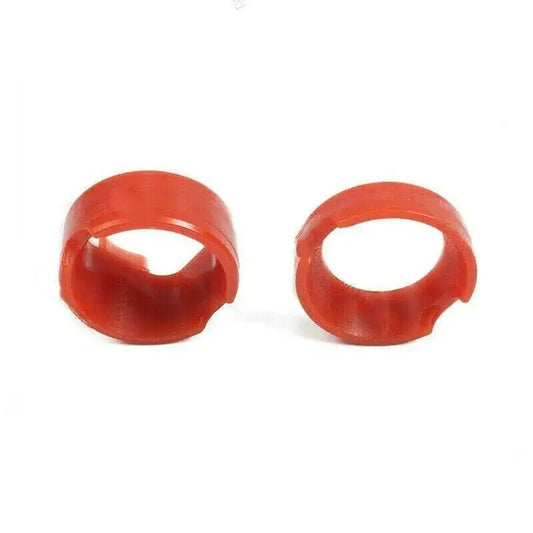 Red rubber shifter bushings (2-pack) with open center