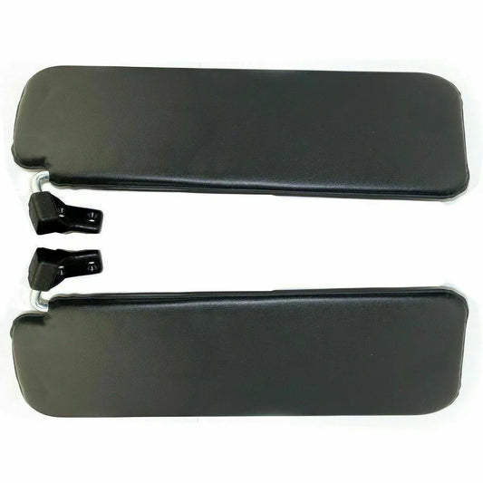 Car sun visors with mounting clips, dark