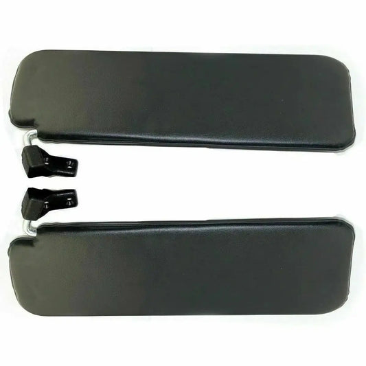 Car sun visors with mounting clips, dark