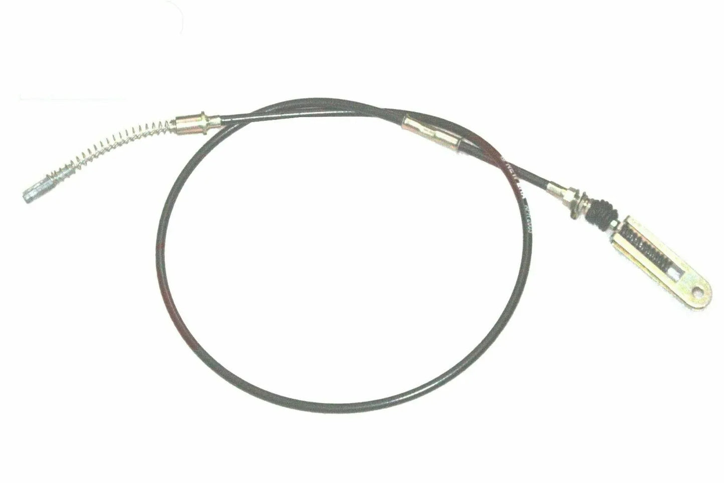 Hand brake cable assembly with black cable and silver metal ends